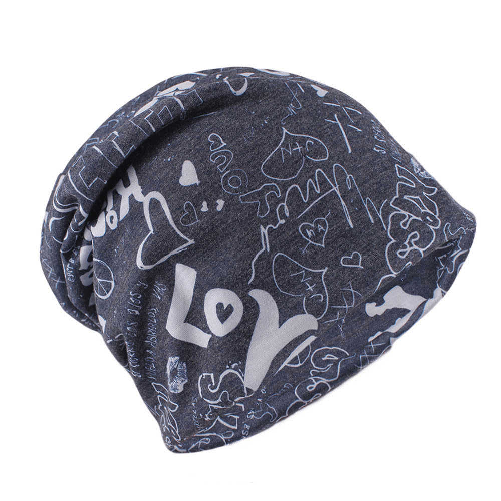 Stylish lightweight unisex beanie with letter pattern, perfect sports headwear for outdoor enthusiasts, cotton-poly blend SF0812.